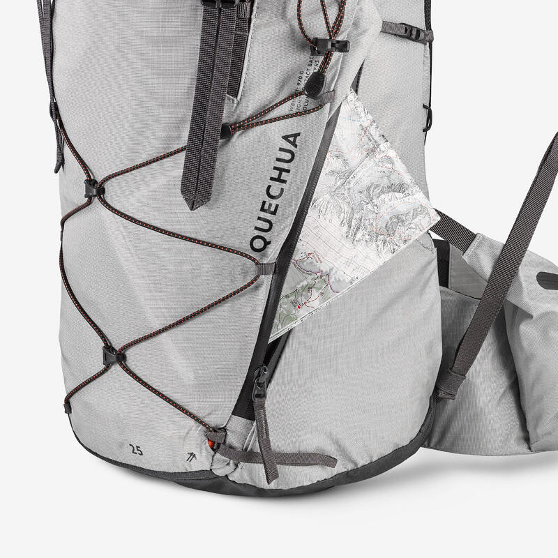 Sac à dos de randonnée montagne confortable et léger 25L, MH900 gris