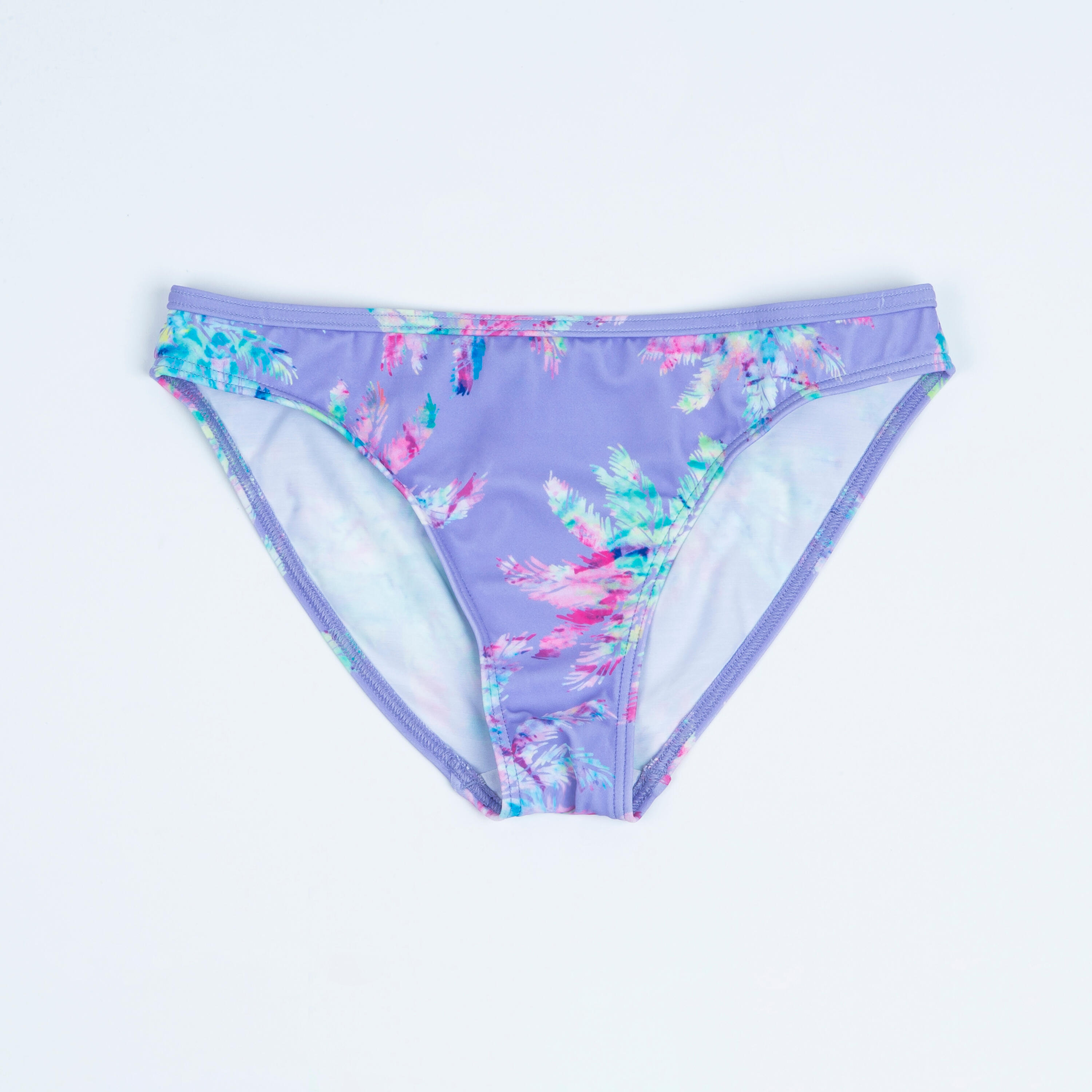 Costume slip ragazza 100 PALM lilla 7/8