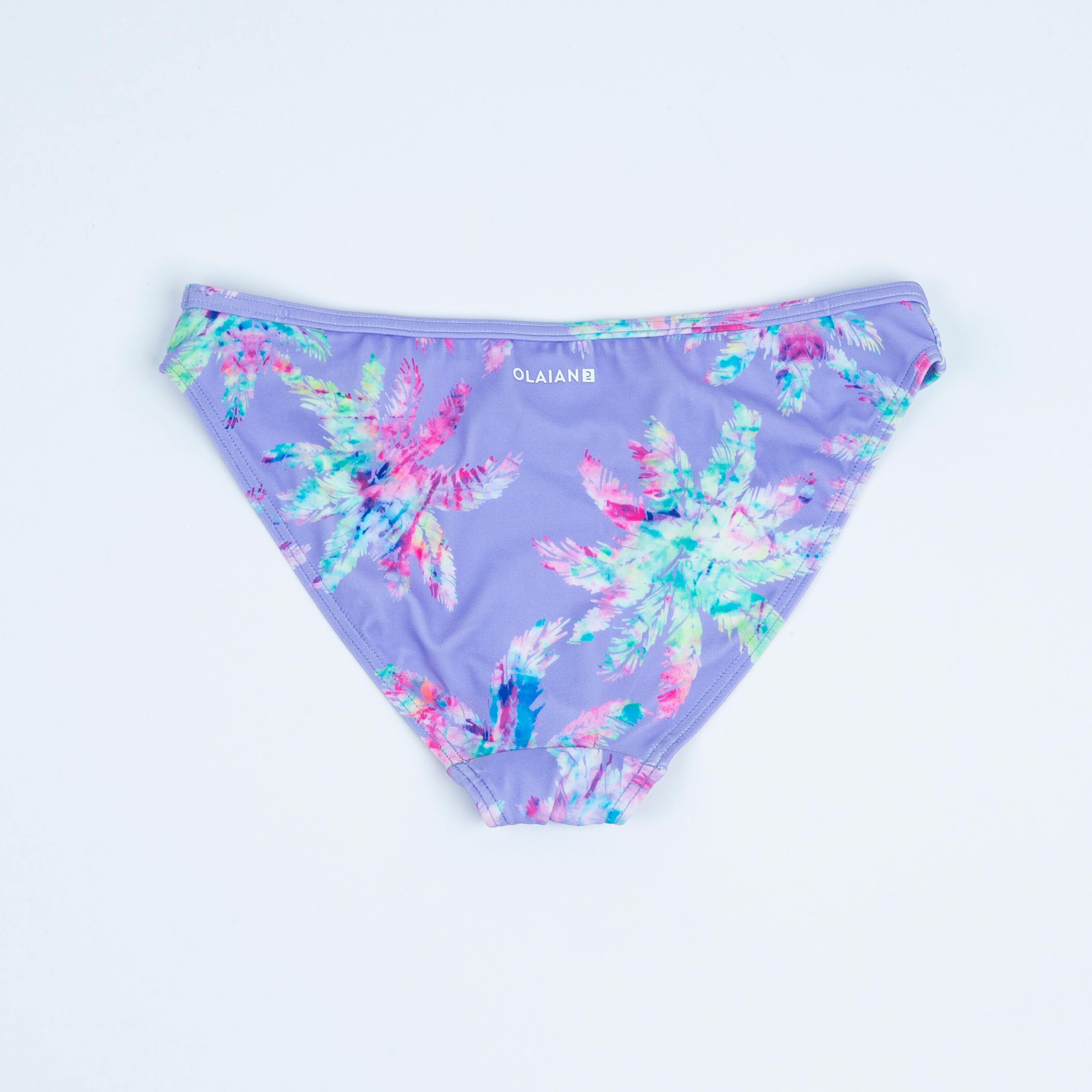 Costume slip ragazza 100 PALM lilla 6/8