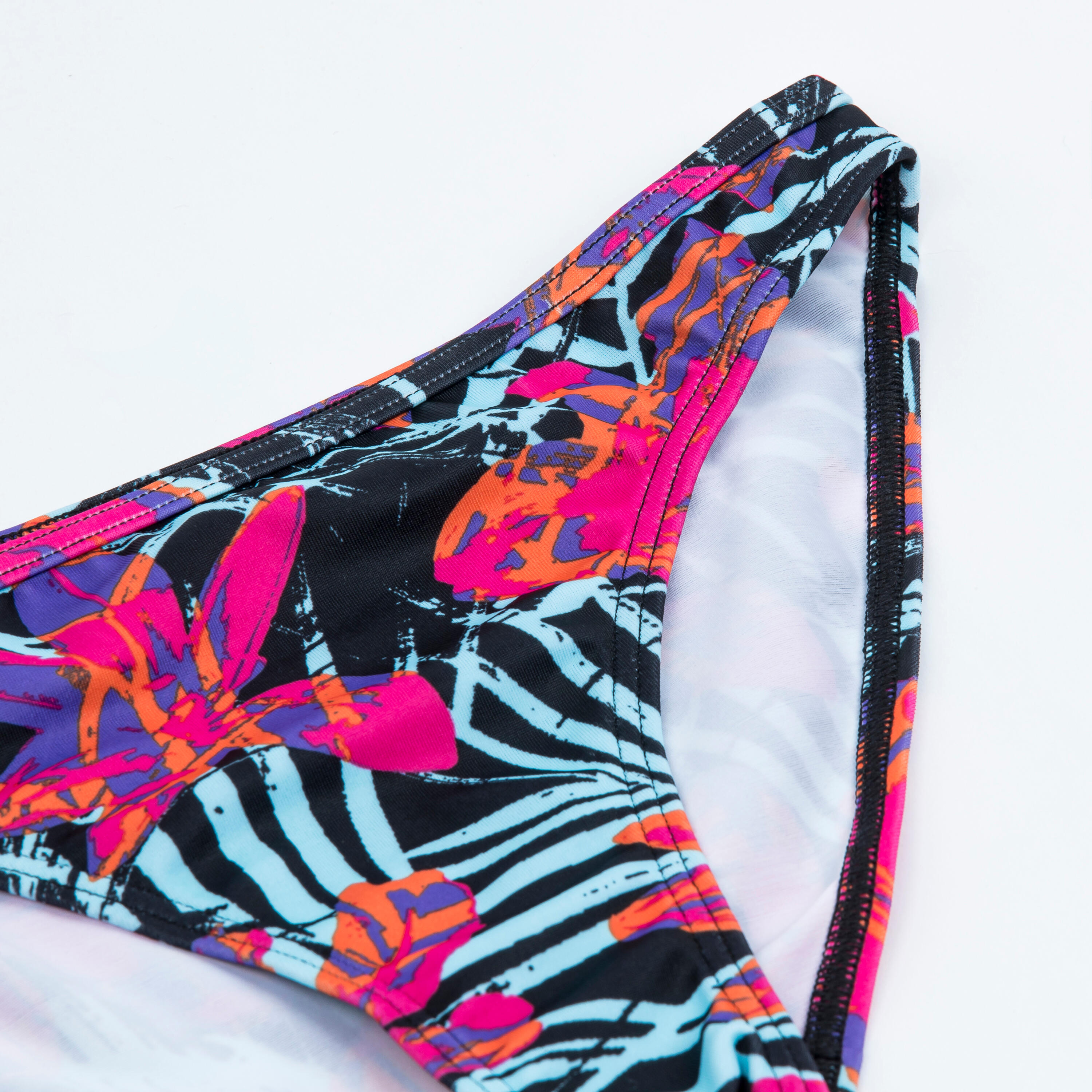 Bas de maillot de bain Fille - 100 Zeli tropical party rose 4/5