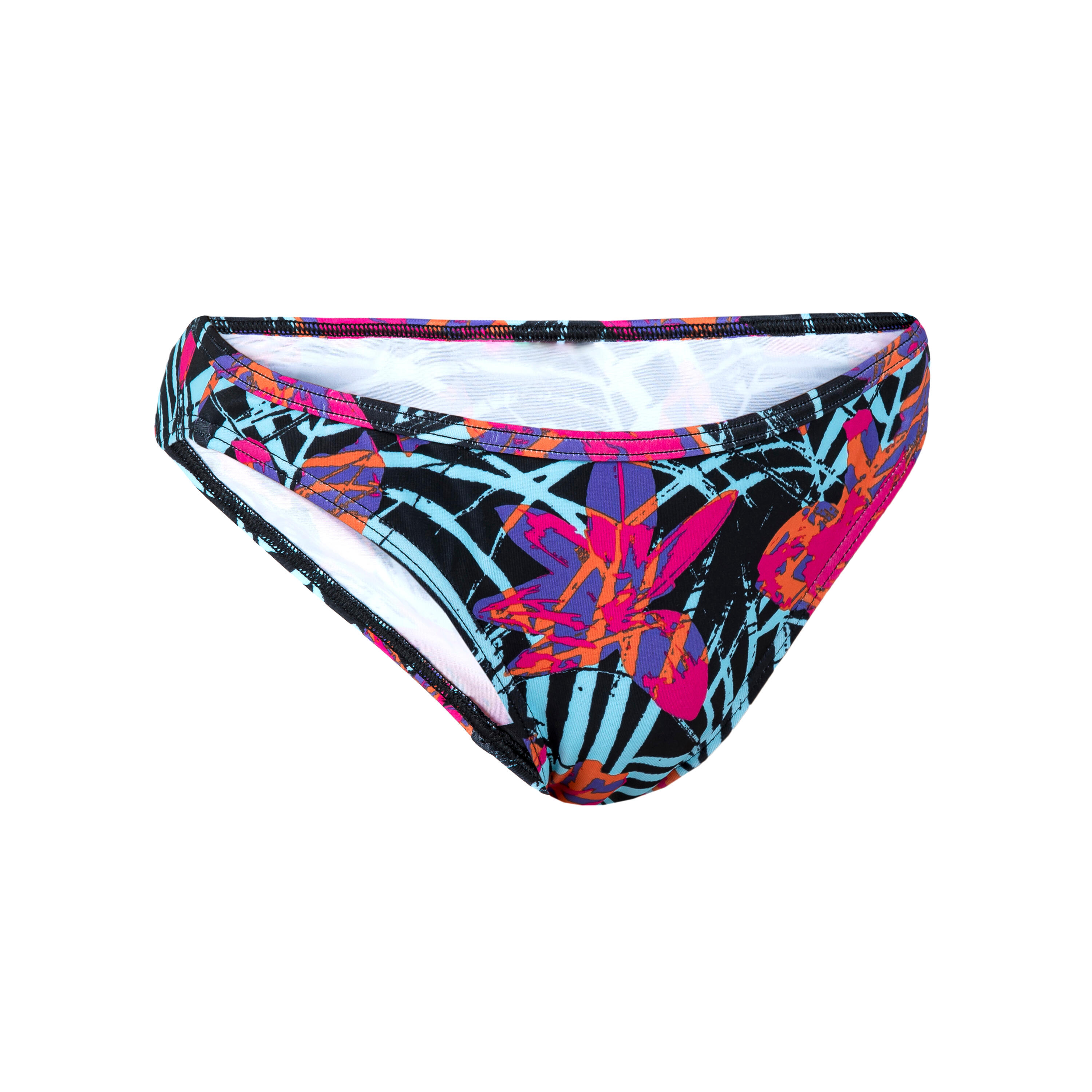 Girl's swimsuit bottoms - 100 Zeli tropical party pink 1/5