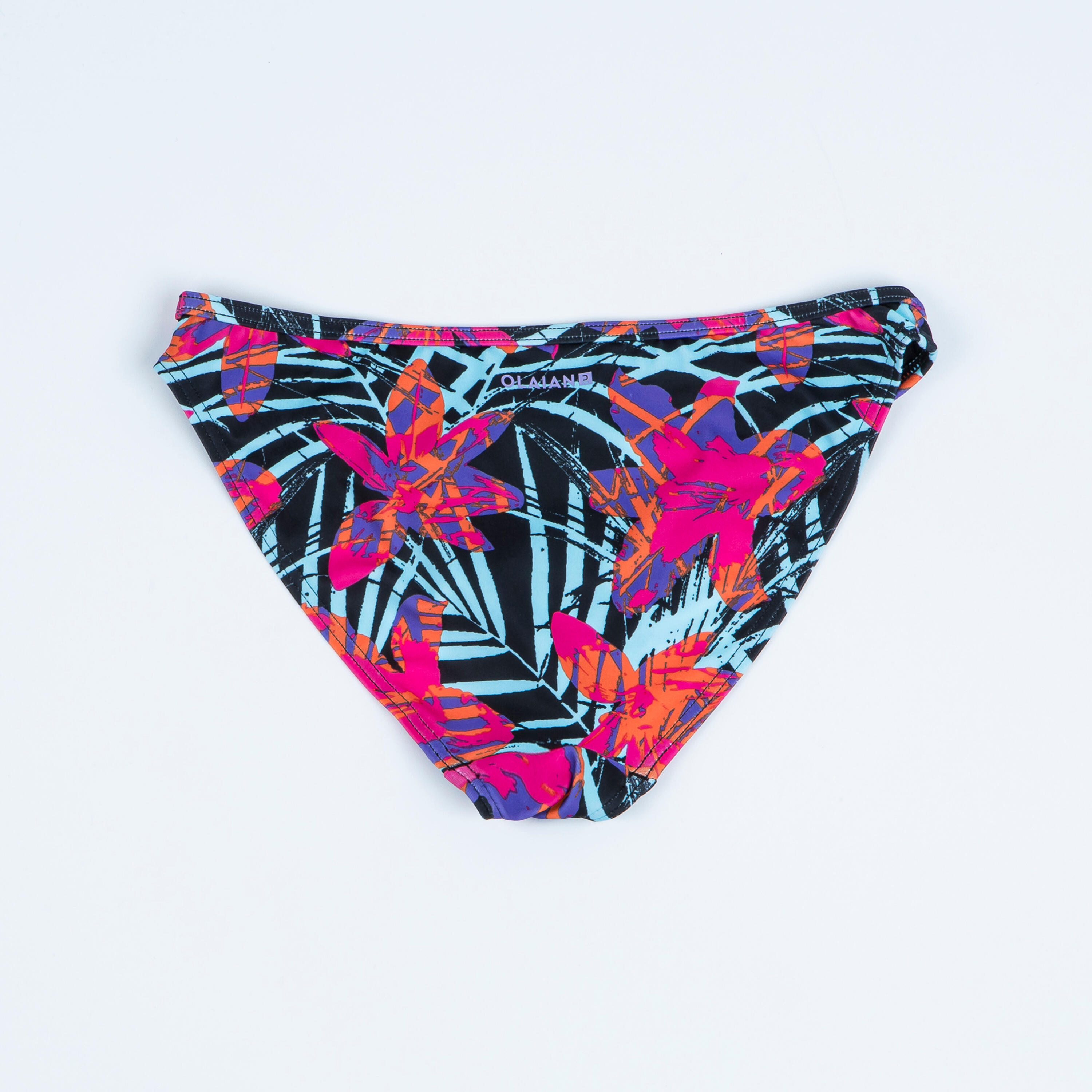 Costume slip ragazza 100 TROPICAL rosa 6/8