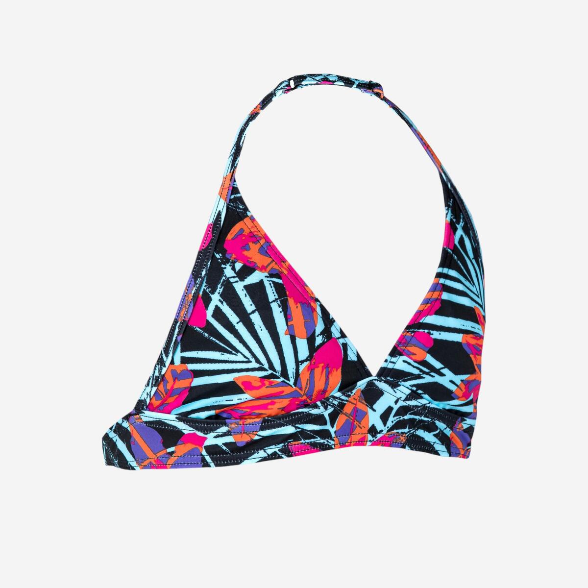 Haut de maillot de bain foulard Fille - 100 Tami tropical party rose
