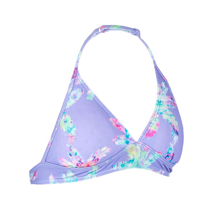 Bikini-Oberteil Mädchen Neckholder 100 Tami Palm violett