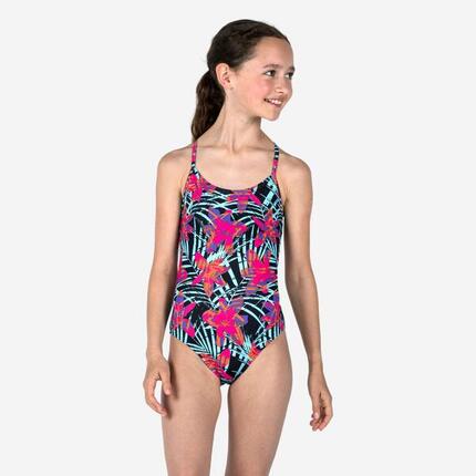 Maillot 1 pièce surf Fille - Hiloe violet