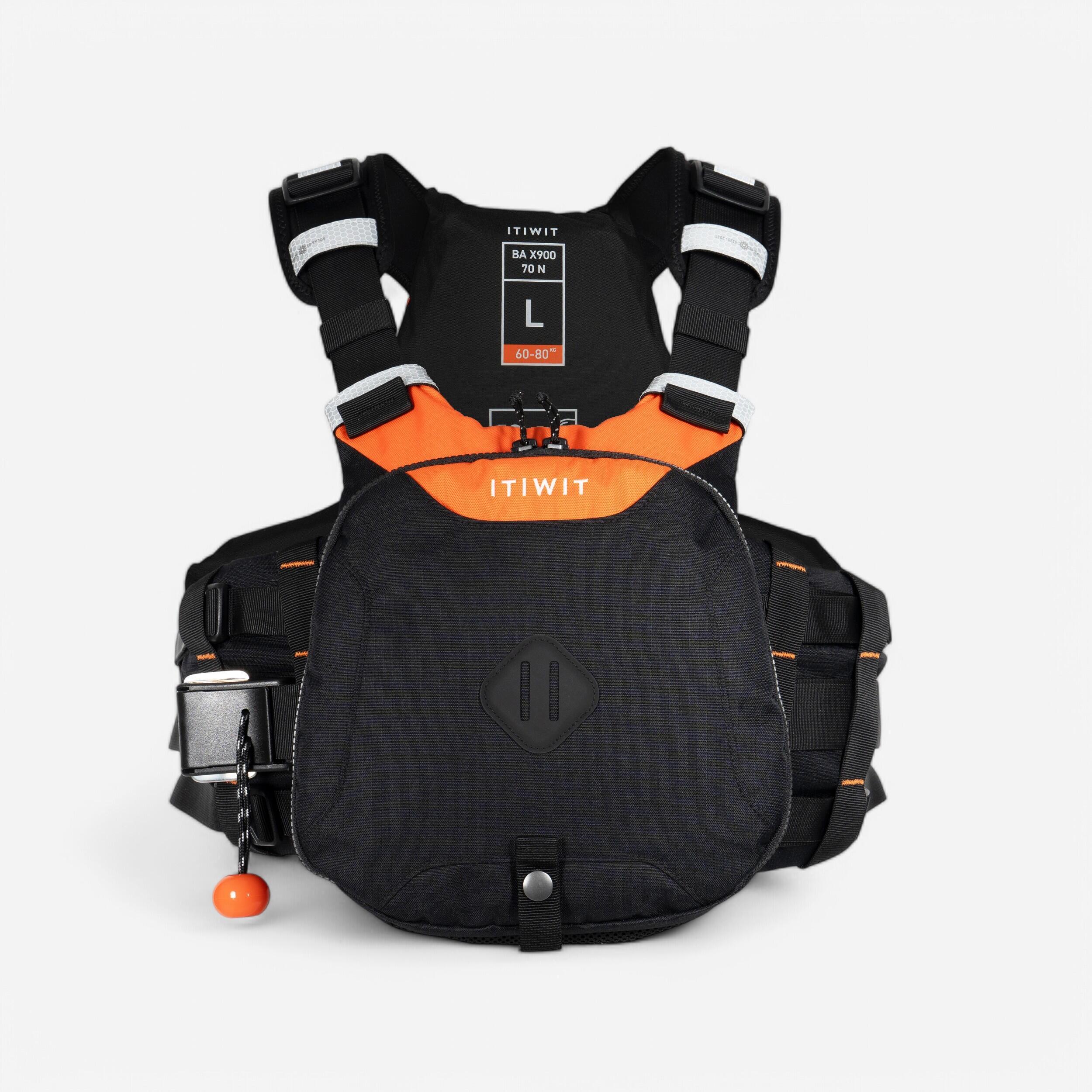 Itiwit - Gilet D'aide À La Flottabilité 70n D'expédition Canoë Kayak Sup - Ba X900 - Gilet De Flottaison - Stand Up Kayak Deriveur - - >80 Kg -