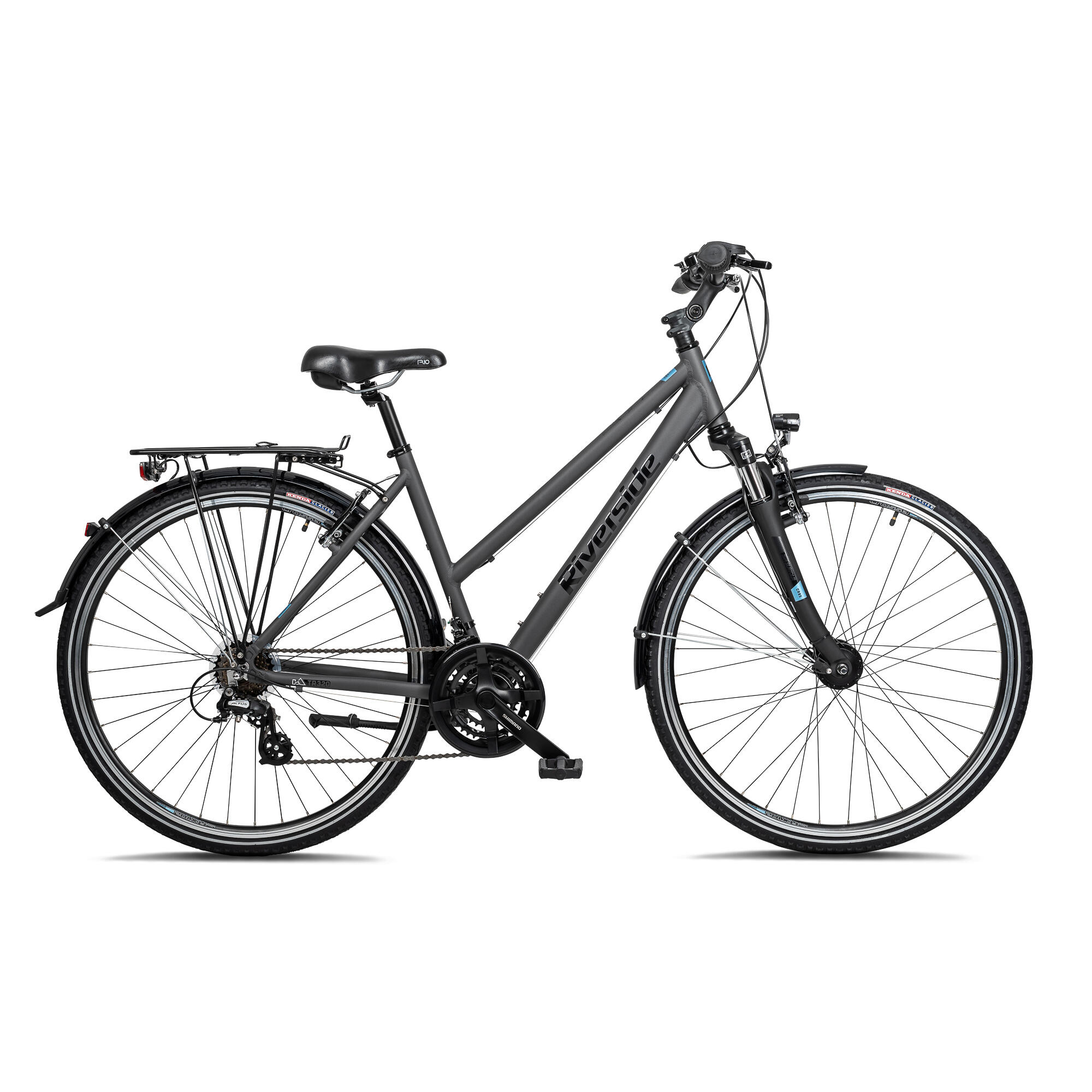 City Bike 28 Zoll Riverside 320 TR Grau RIVERSIDE DECATHLON