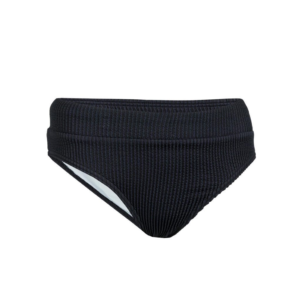 Girl's textured swimsuit bottom - 500 bao black