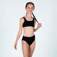 Girl's textured swimsuit bottom - 500 bao black