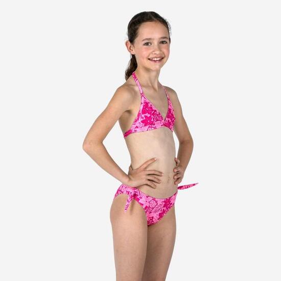 Conjunto Bikini Niña 100 Tania Tropical Rosa