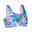 Top de bikini faixa texturada Menina - 500 Lana orchid violeta