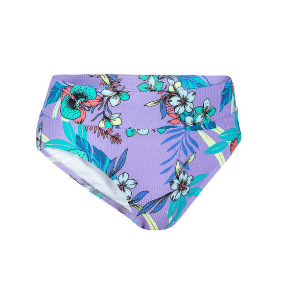 Bas de maillot de bain texturé Fille - 500 Bao orchid violet