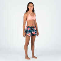 Girl's swim shorts - 100 Katy shiso black