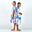 Surfponcho voor kinderen 110 tot 135 cm - 500 Lila paars