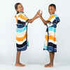 Surf-Poncho Kinder 110–135 cm 500 Wavy orange/blau
