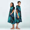 Kids' Surf Poncho 135 to 160 cm - 550 Lumi palm turquoise