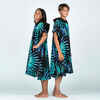 Surf-Poncho Kinder 135–160 cm - 550 Lumi Palm türkis