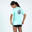 UV-Shirt Surfen Kinder kurzarm - 100 Sunset Vibes türkis