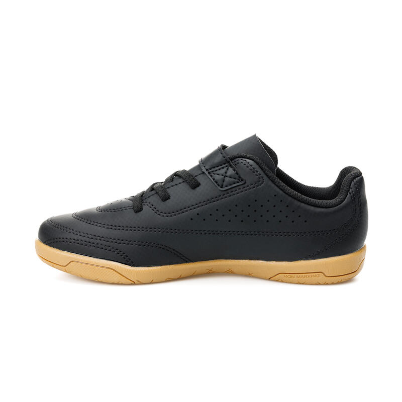 Scarpe futsal bambino 100 nero-caramello