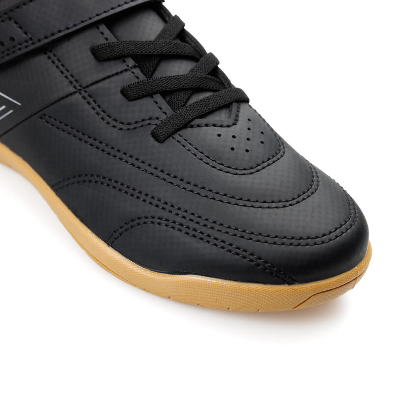 Scarpe futsal bambino 100 nero-caramello