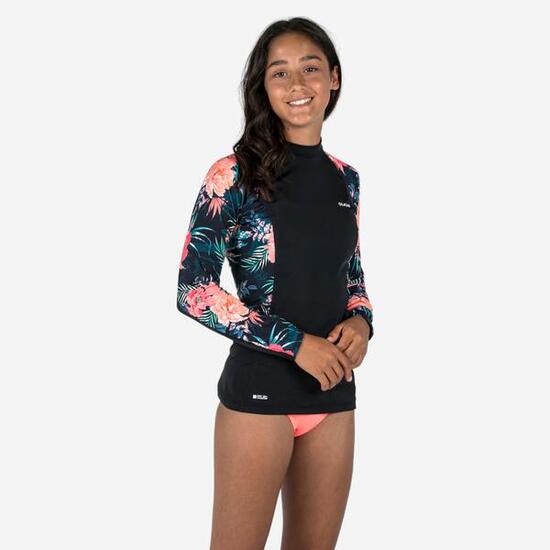 Top UV surfingowy dla dzieci Decathlon 500 Shiso długi rękaw
