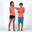 UV-werend zwemshirt met korte mouwen voor kinderen 100 Graph oranje