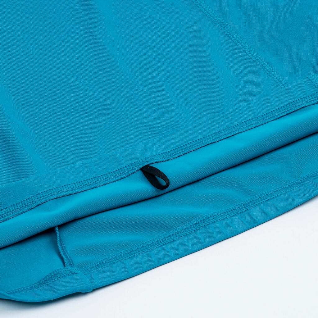 Chlapčenské tričko 500 s ochranou proti UV krátky rukáv Camo čierno-modré