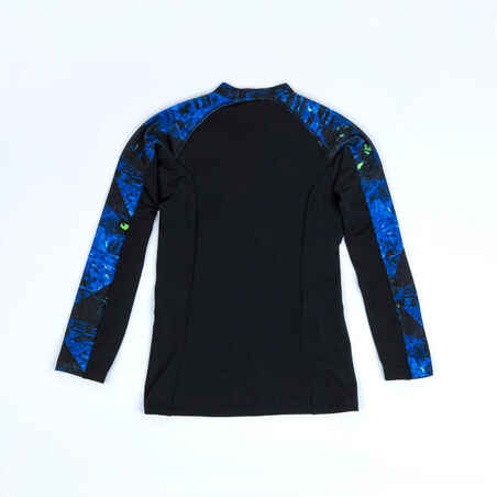 Berniukų ilgarankoviai nuo UV saugantys marškinėliai „500 Vortex“, juodi