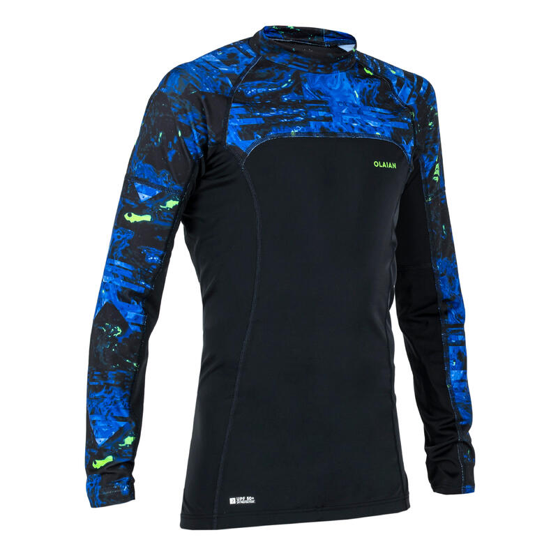 Maglia anti-UV ragazzo 500 VORTEX nera