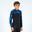 Boy's long-sleeved anti-UV T-shirt - 500 Vortex black