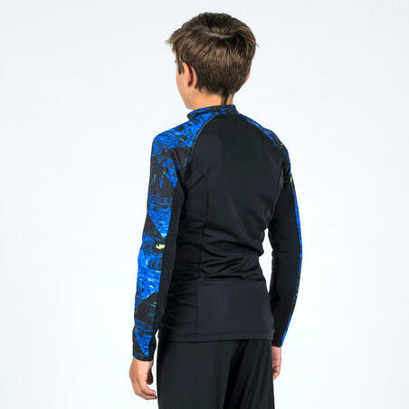 Rashguard 500 långärmad Junior Vortex svart