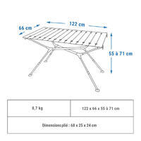 Kompaktni sto za kampovanje za 4/6 osoba, drveni, gornji džep za odlaganje