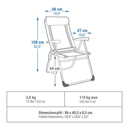 RECLINING SEAT - COMFORTABLE & FOLDING - CAMPING