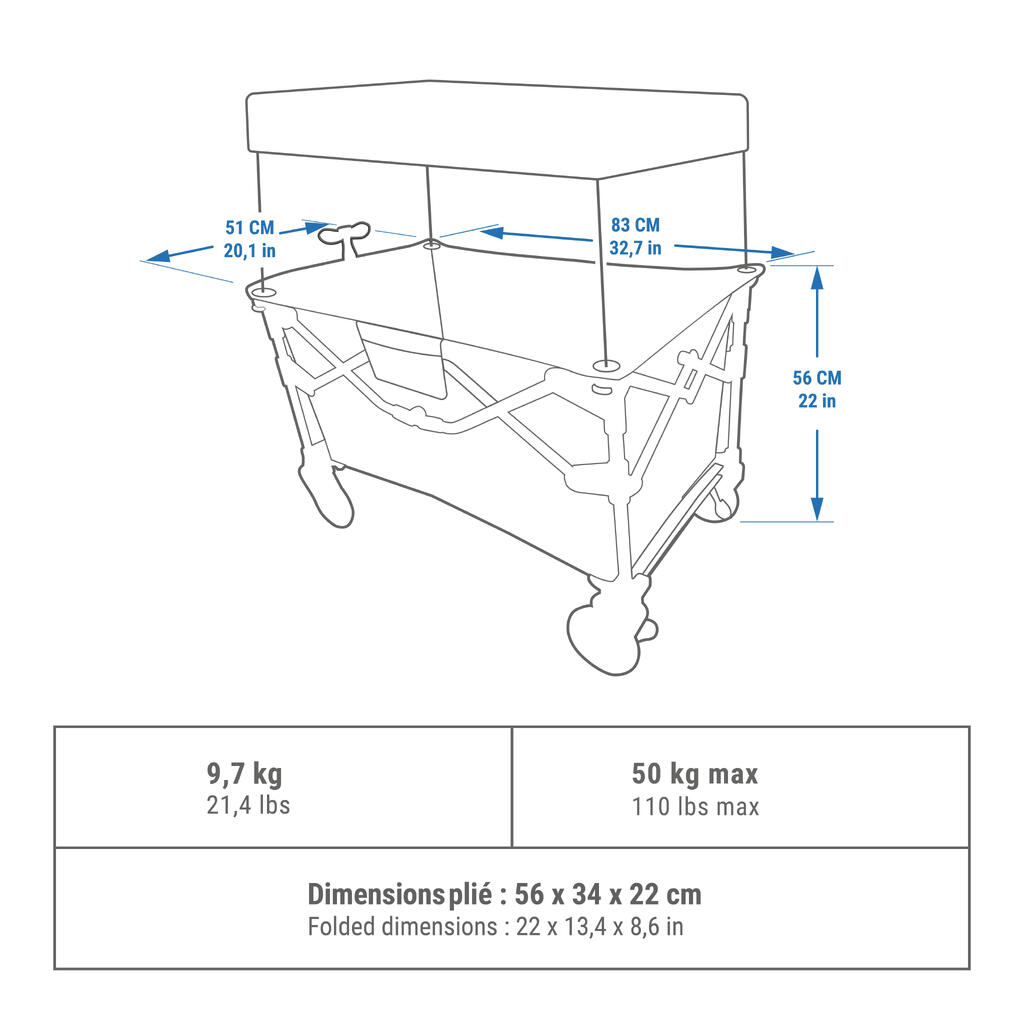 Kompaktne käru matkavarustuse transpordimiseks Ultra-Compact Trolley