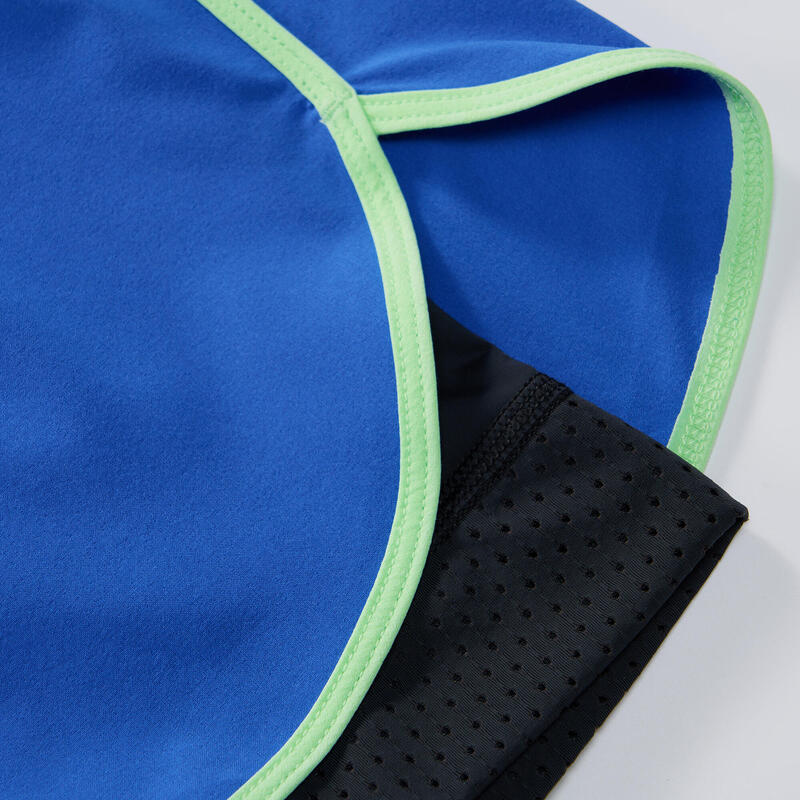 Pantalon scurt 2 în 1 900 Fitness cardio Albastru Damă 