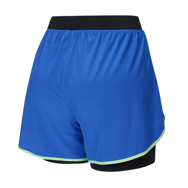 Pantalon scurt 2 în 1 900 Fitness cardio Albastru Damă 