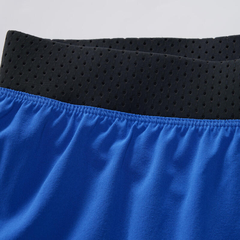 Pantalon scurt 2 în 1 900 Fitness cardio Albastru Damă 