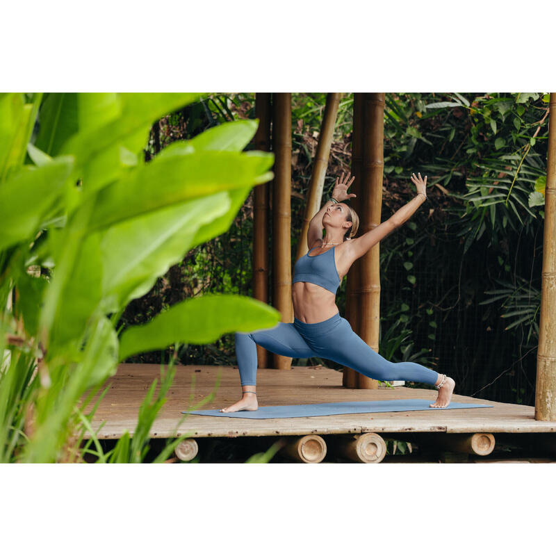 Colanţi 7/8 fără cusături Yoga HOT YOGA Seamless Albastru Damă