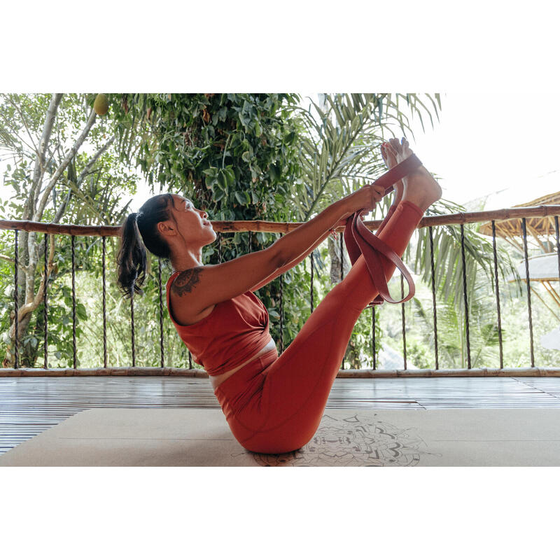 Leggings donna yoga PREMIUM traspiranti opachi marroni