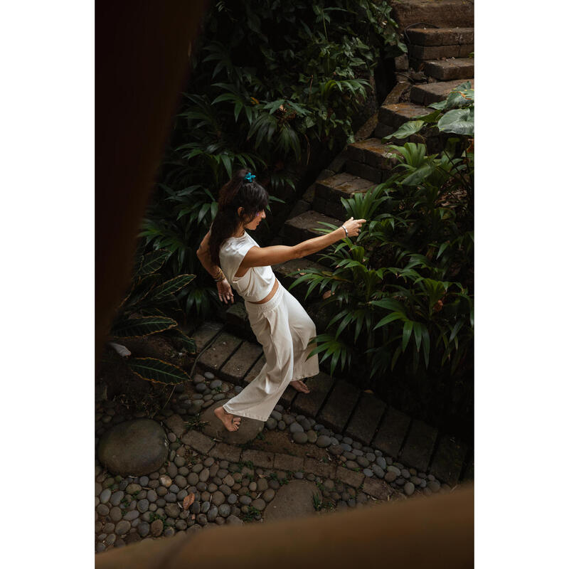 Pantalon yoga retreat, Bej Damă