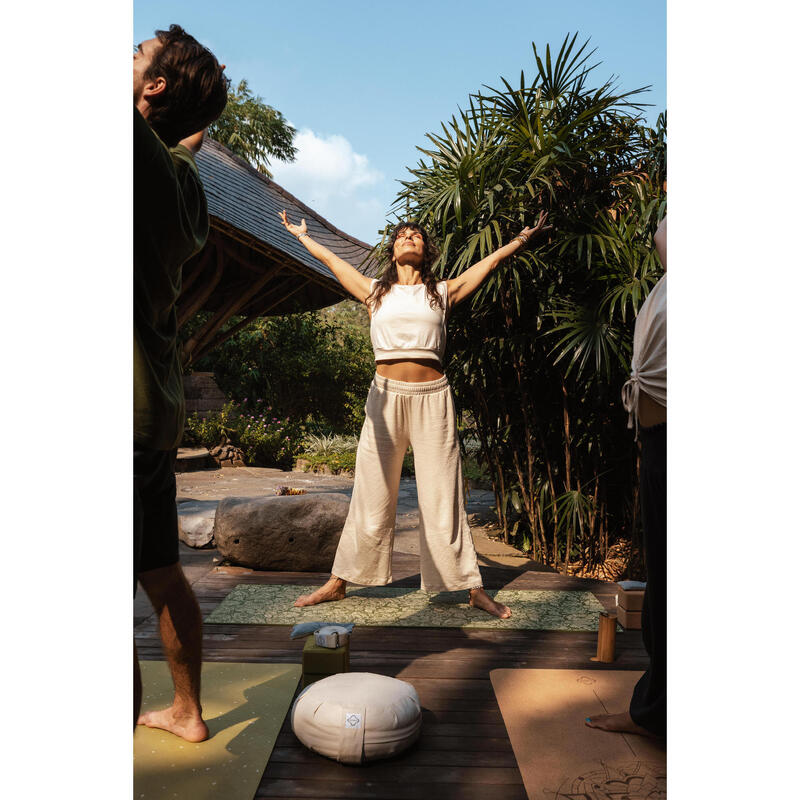 T-Shirt Crop Yoga Loose - beige 