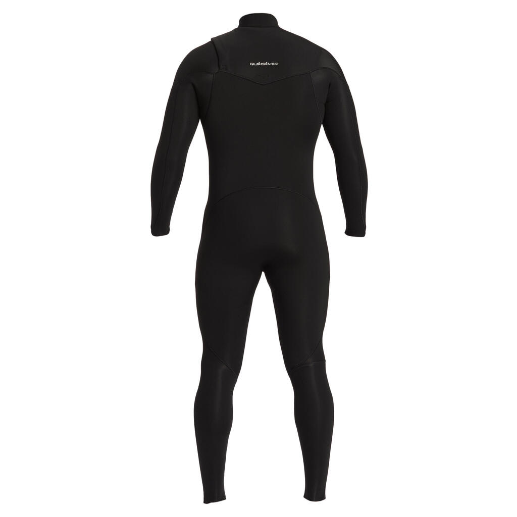 Men's surfing wetsuit 4/3 mm front zip - Session black blue