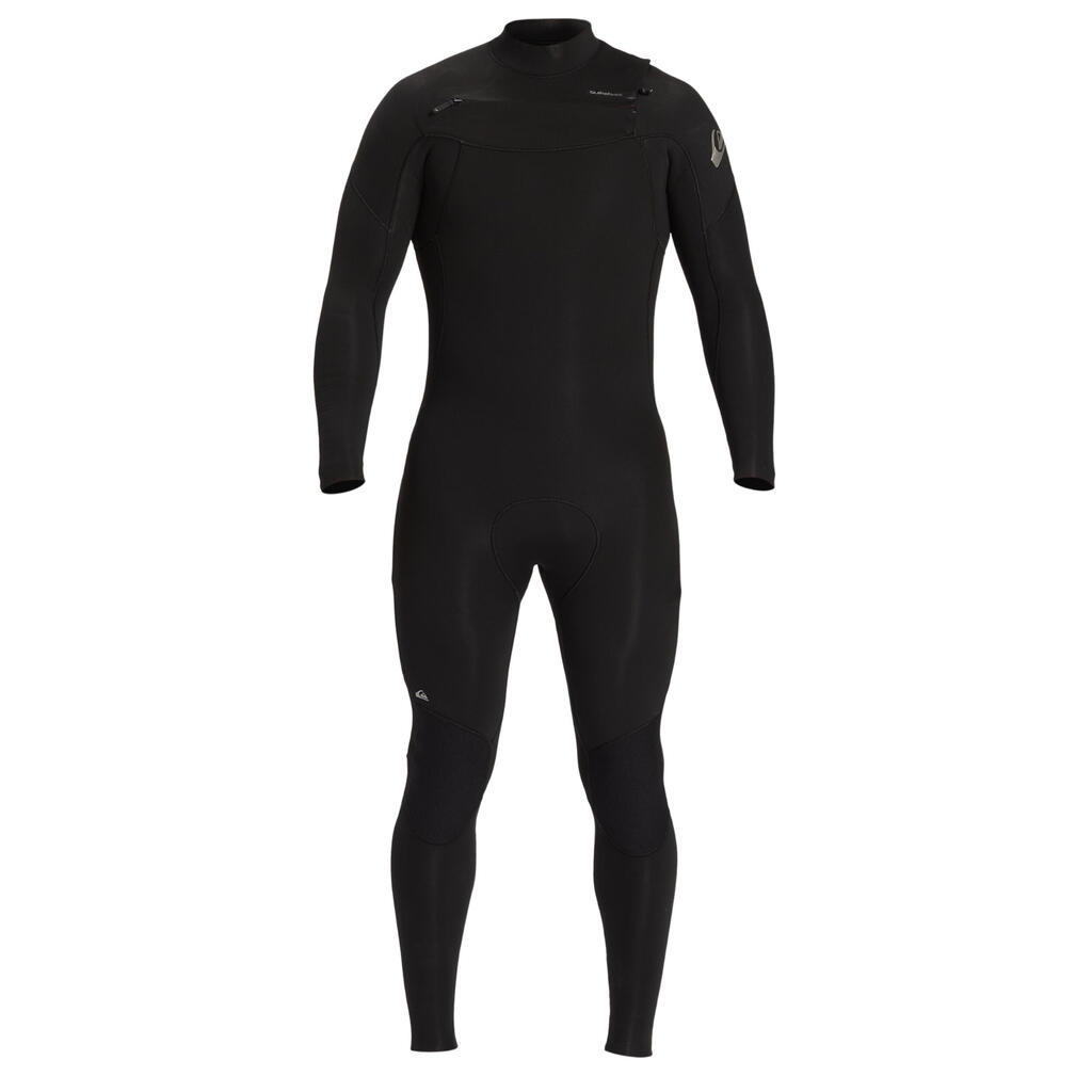 Men's surfing wetsuit 4/3 mm front zip - Session black blue