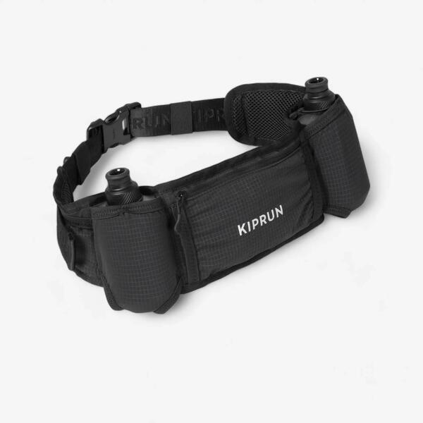 Running belt holding two small bottles