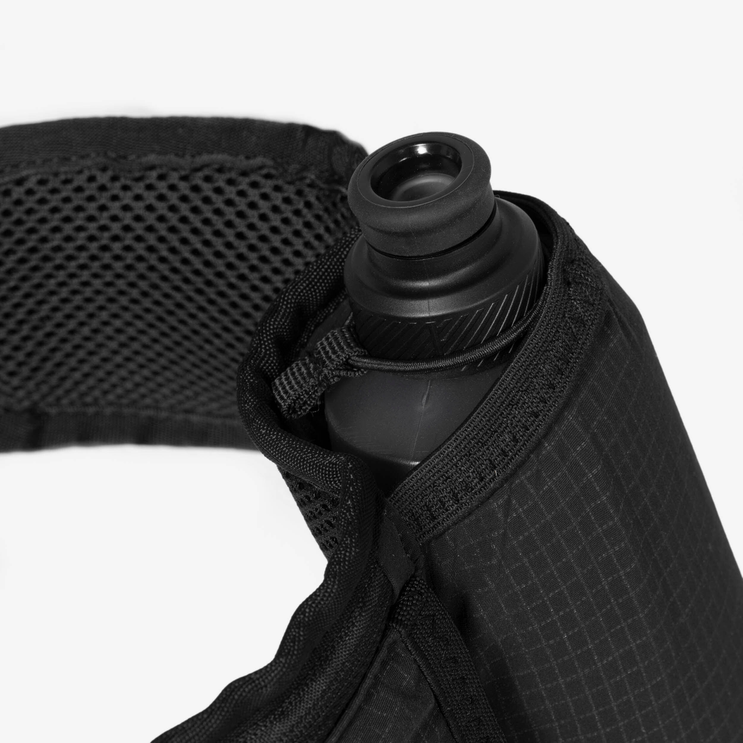 Unisex Running Belt with 2x250ml Bottle Hydration Pockets, KIPRUN 500 - Black -  4