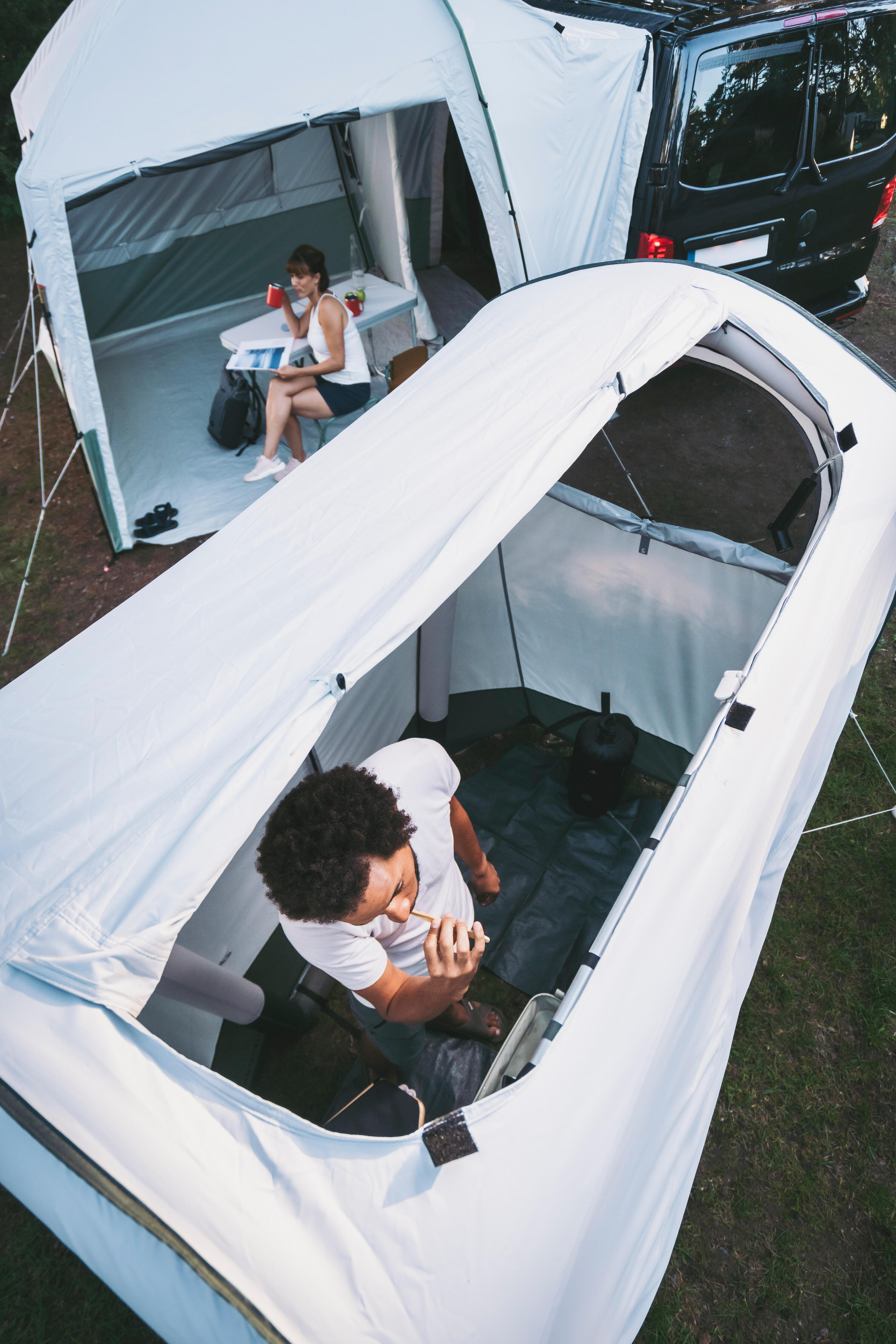 Cabina de ducha hinchable para camping Quechua Airseconds Fresh 18/21