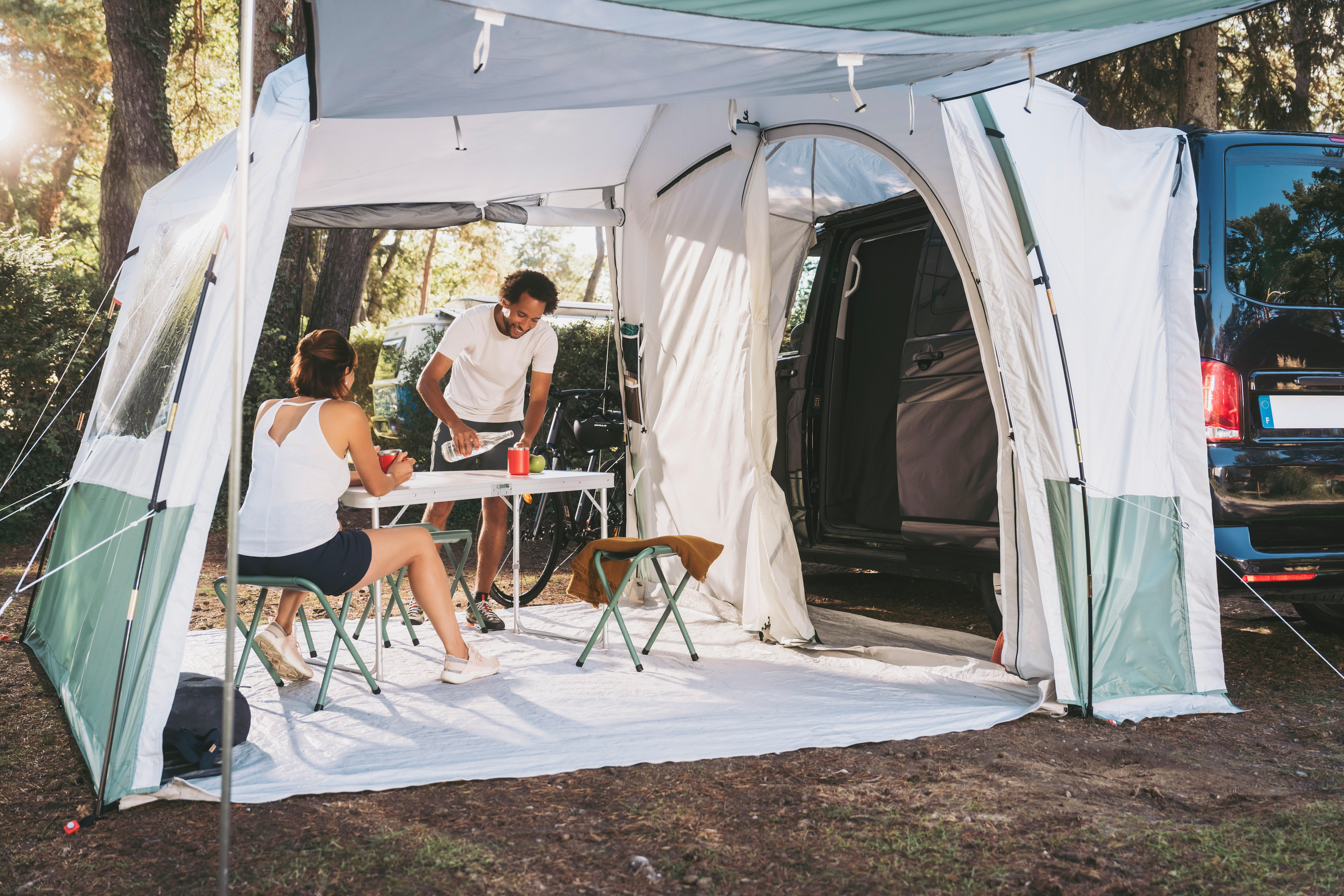 Folding Camping Table and Stools - QUECHUA