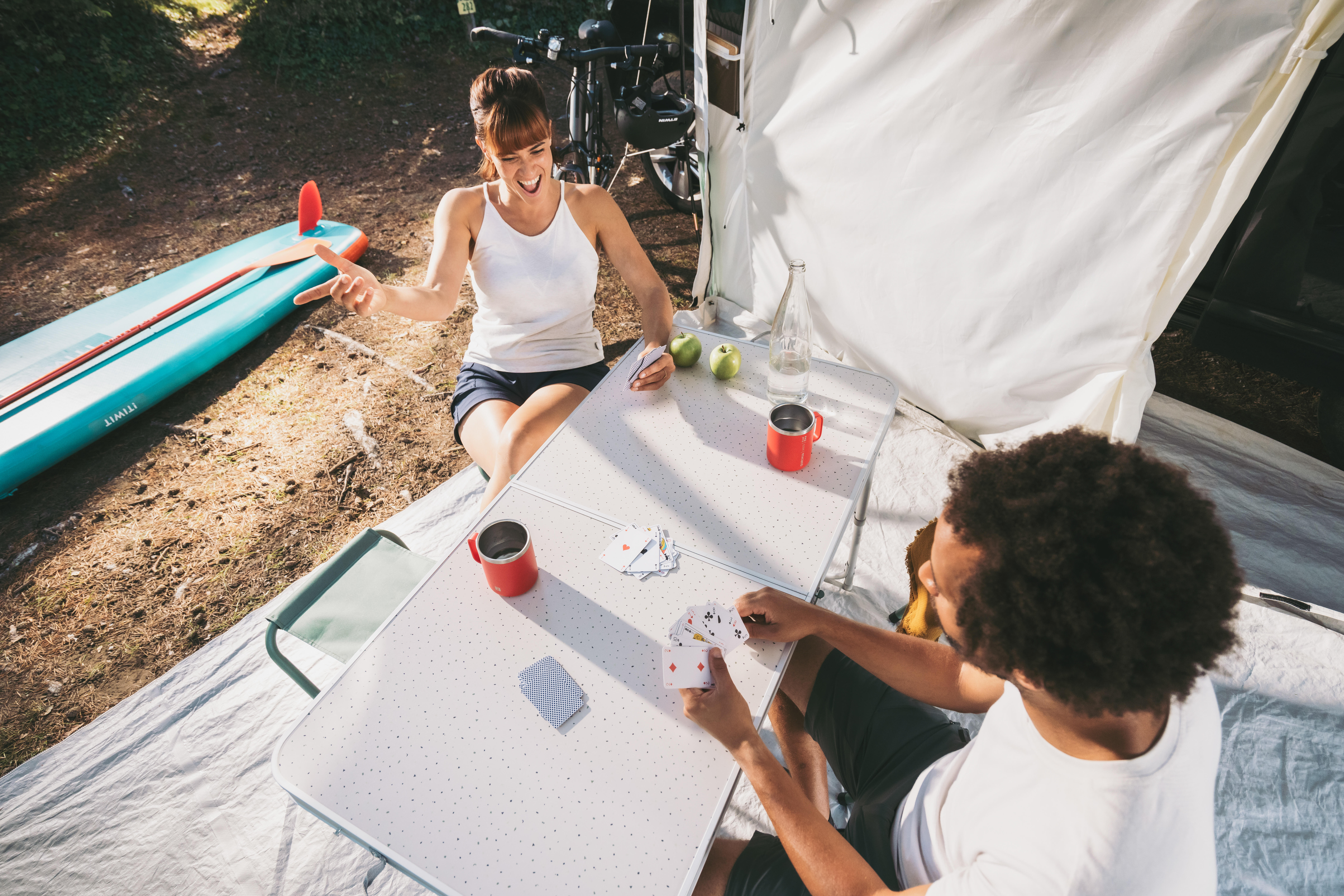 Folding Camping Table and Stools - QUECHUA