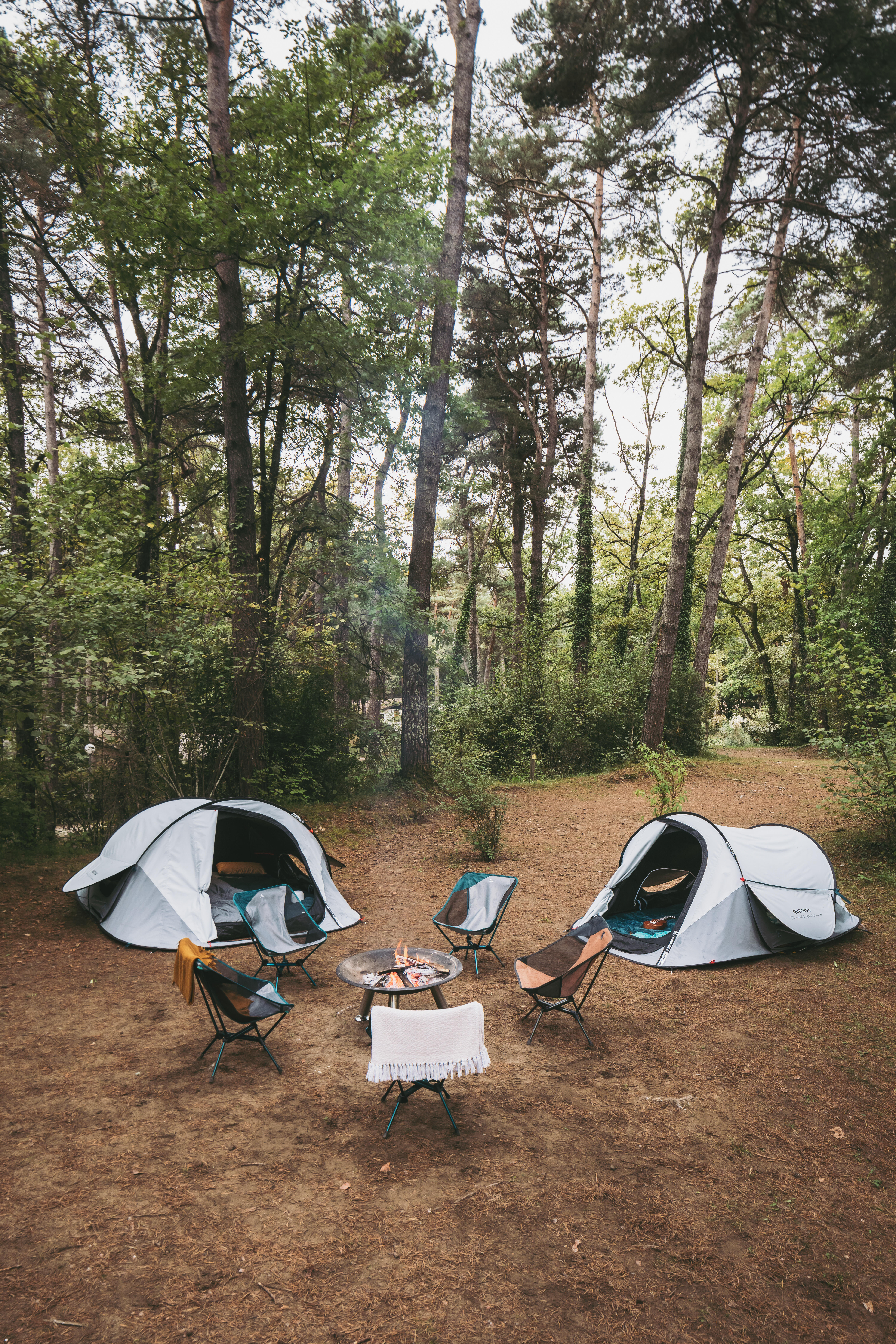 2-Person Camping Tent, 2 Seconds Fresh & Black - QUECHUA