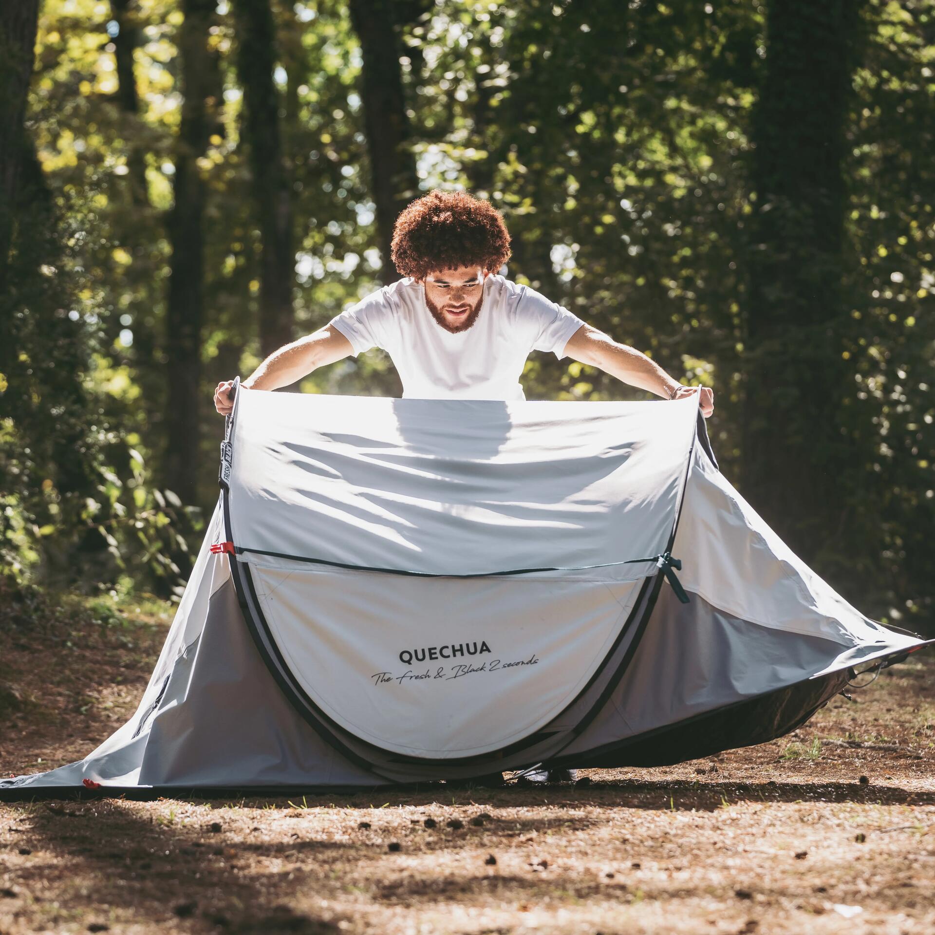 Tente de camping 2 SECONDS | 2 personnes bleu